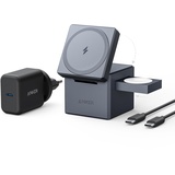 Anker 3-in-1 Cube with MageSafe 2B2 (30 W), Wireless Charger, Schwarz