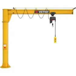 Vetter Säulenschwenkkran PRIMUS Verbundanker-System Elektrokettenzug 125kg, 4,0m