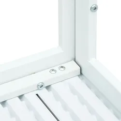 vidaXL Couchtisch 78x78x74 cm HDPE Holzoptik : Farbe - Weiss