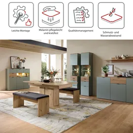 Innostyle Sitzbank INA Artisan Eiche Braun 126 x 49 x 40 cm