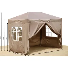 Quick Star Faltpavillon 2 x 3 m 4 Stück Beige