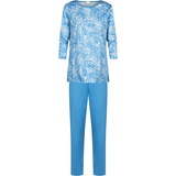 MEY Mey, Damen, Pyjama, Ivani Schlafanzug, Blau, 40