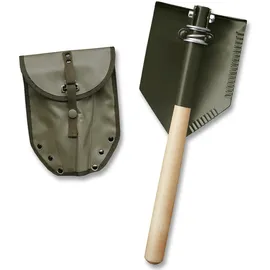 Max Fuchs Klappspaten, Holzstiel, Delux, PVC Hülle, 2-teilig