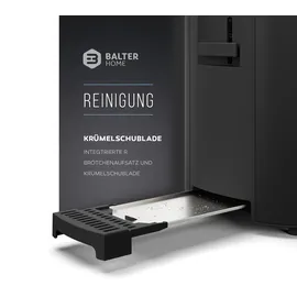 Balter Home Balter Toaster TS-04-LCD Schwarz Langschlitz