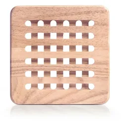 Zeller Untersetzer Topfuntersetzer Pfannenuntersetzer Buchenholz 20 x 20 x 1,5cm