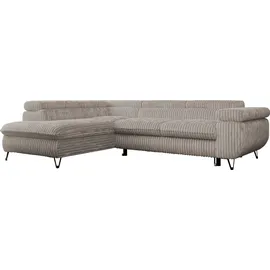 MKS Meble Eckcouch Cord 2-Sitzer Grau