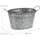 Relaxdays Zinkwanne 29 x 15,5 x 17,5 cm Silber
