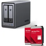UGREEN NASync DXP2800 NAS System 2-Bay inkl. Western Digital Festplatte 16 TB (2 x 8 TB)