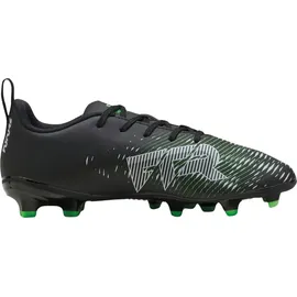 Puma Future 8 Play FG/AG JR Fussballschuh, Black Silver-Fluo Green, 30