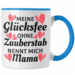 Trendation Tasse Trendation – Mama Tasse mit Spruch Geschenk Muttertag von Tochter Sohn Mutter Kaffeetasse Spruch blau