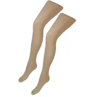 TupTam 2er Set Feinstrumpfhose in beige | Gr.: 128-134