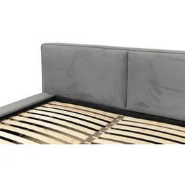 Fun Möbel Polsterbett Doppelbett LEXIE 140x200cm in Stoff Riviera Grau