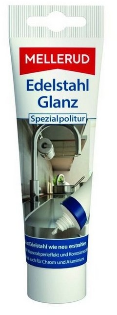 Produktbild Mellerud Mellerud Edelstahl Glanz Spezialpolitur 75 ml Küchenreiniger grün