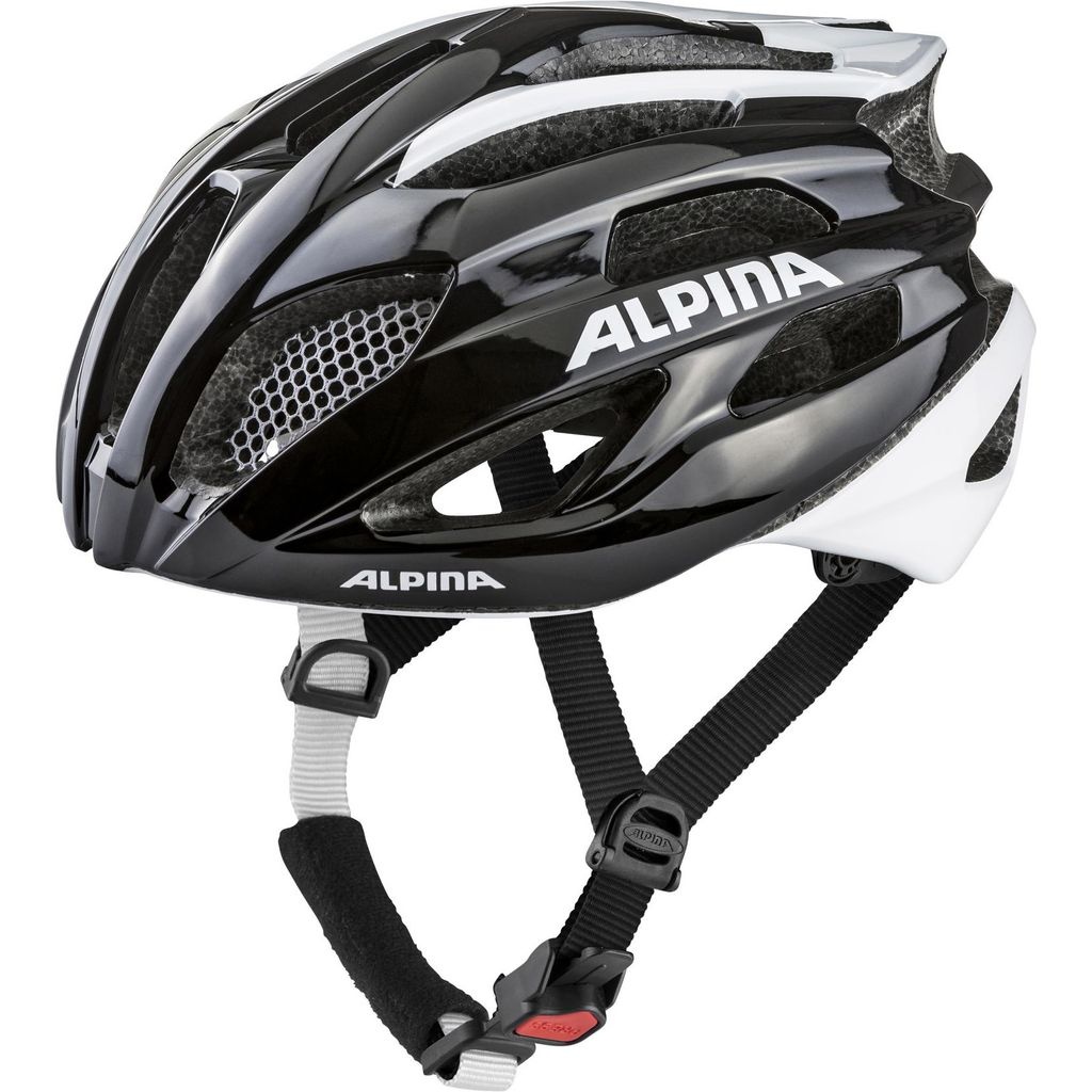 Alpina Erwachsenen Herren Damen Rennrad Fahrradhelm Fedaia black-white, Größe:52-58