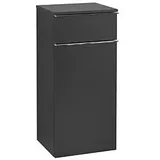 Villeroy & Boch Venticello Seitenschrank 40,4 x 86,6 cm, Anschlag rechts, Griff Chrom, Black Matt Lacquer