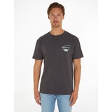 Tommy Jeans T-Shirt »TJM REG METALLIC AOP TEE EXT«, mit großem Aufdruck, Gr. XXXL, New Charcoal, , 96371907-XXXL