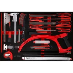 KS TOOLS Messwerkzeuge- / und Feilen-Satz in Schaumstoffeinlage 28tlg. - 811.0028