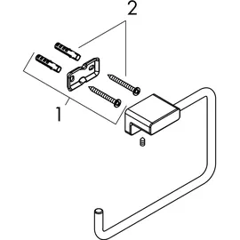 Hansgrohe AddStoris Handtuchring Schwarz 41754340