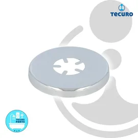 tecuro Schubrosette (3/4) - 27 mm x Ø 80 mm x Höhe 10 mm, Messing verchromt