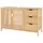 [en.casa] Waschbeckenunterschrank 2 Türen und 3 Schubladen 100 x 60 x 35 cm Beige