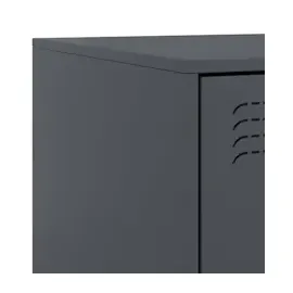vidaXL Nachttisch Anthrazit 34,5x39x44 cm Stahl