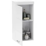 Homcom Hängeschrank Weiß, 37.2x76.8x24.5 cm, Badezimmer, Badezimmerschränke, Hängeschränke