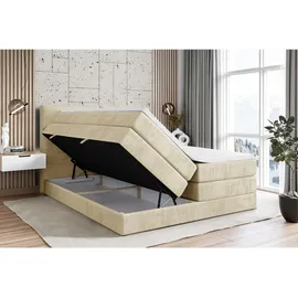 altdecor Boxspringbett Beige, Holzwerkstoff, Höhe ca. 20 cm 180x200 cm, Schlafzimmer, Betten, Boxspringbetten