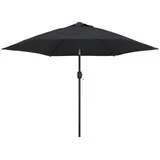 vidaXL Sonnenschirm mit LED-Leuchten 300 cm Schwarz