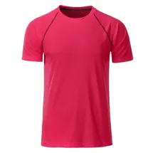 James & Nicholson Funktions-Tshirt JN496 & XXL - bright-pink/titan