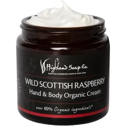 Highland Soap Organic Hand & Body Cream 120ml Wild Scottish Raspberry - 0.12 l