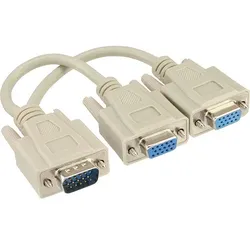 InLine VGA Y-Adapterkabel, VGA Stecker auf 2x VGA Buchse