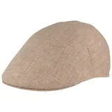 Breiter Schiebermütze Knautschbare Fischgrät mit Coolmax beige L