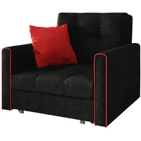 Mirjan24 Sofa Viva Bis I mit Schlaffunktion, Schlafsofa, einsitzer Polstersofa mit Bettkasten, Bettsofa inkl. Kissen, Farbauswahl, Wohnlandschaft (Alova 04 + Alova 46)