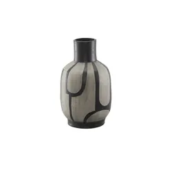 HOME STORY Deko Vase   , schwarz , Terracotta , Maße (cm): H: 37,46  Ø: 21.59