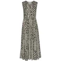 LASCANA Maxikleid Grün/Taupe Animalprint 38