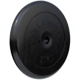 GORILLA SPORTS Hantelscheiben Einzeln/Set, 30/31mm Bohrung, Gusseisen, Gummiert, Schwarz, Hantelset, Gewichtsscheiben, von 1,25kg bis 30kg Gewichte, Krafttraining, Gym