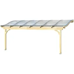 Terrassendach SKANHOLZ "Verona", weiß, B:648cm T:389cm, Leimholz, Terrassenüberdachungen, Leimholz