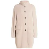 Amber & June Winter-Strickjacke mit aufgesetzter Brusttasche in Light Sand | Gr.: 42