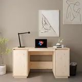 vidaXL Schreibtisch 140x50x75 cm Massivholz Kiefer