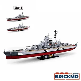 SLUBAN BRICKS Sluban Schlachtschiff Bismarck 2-in-1 M38-B1102