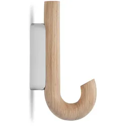 Gejst - Wandhaken mini, Eiche, natur / chrom