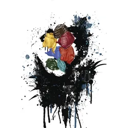 Leinwandbild QUEENCE "Kunstwerk", bunt (farbe bild(er): bunt), B:80cm H:120cm T:2cm, Canvas, Holzrahmen, Bilder, Premium-Leinwandstoff, Handarbeit aus Deutschland
