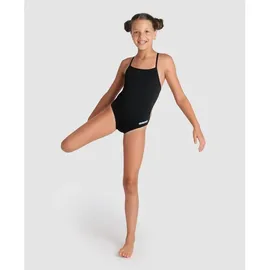 Arena Mädchen Girl's Team Challenge Solid Badeanzüge, Black-white, 164 EU