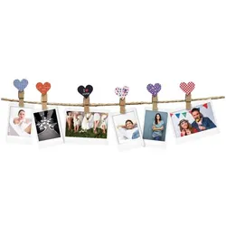Fujifilm Instax Design Clips 10er Set Motiv Herz mit Magnet