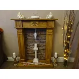 Dekokamin Deluxe Schoko, Kaminumrandung, Kaminsims, Handarbeit