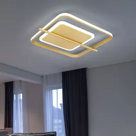 GLOBO Deckenleuchte 1x LED 36W eckig goldfarben