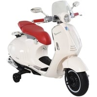 Homcom Elektrisches Kindermotorrad als Vespa Weiß,