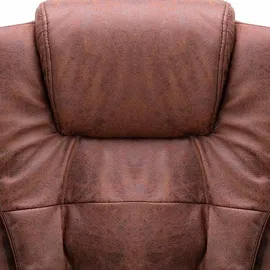 vidaXL Bürostuhl mit Massagefunktion Hellbraun Wildleder-Optik