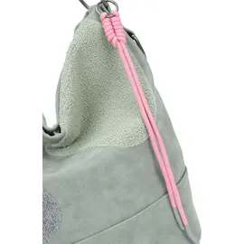 Fritzi aus Preußen Olga Limited Happy Flocked Schultertasche Kunstleder Salbei/Türkis