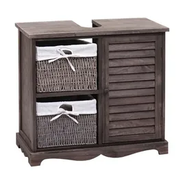 MCW Waschbeckenunterschrank 65 x 60 cm Grau/Braun